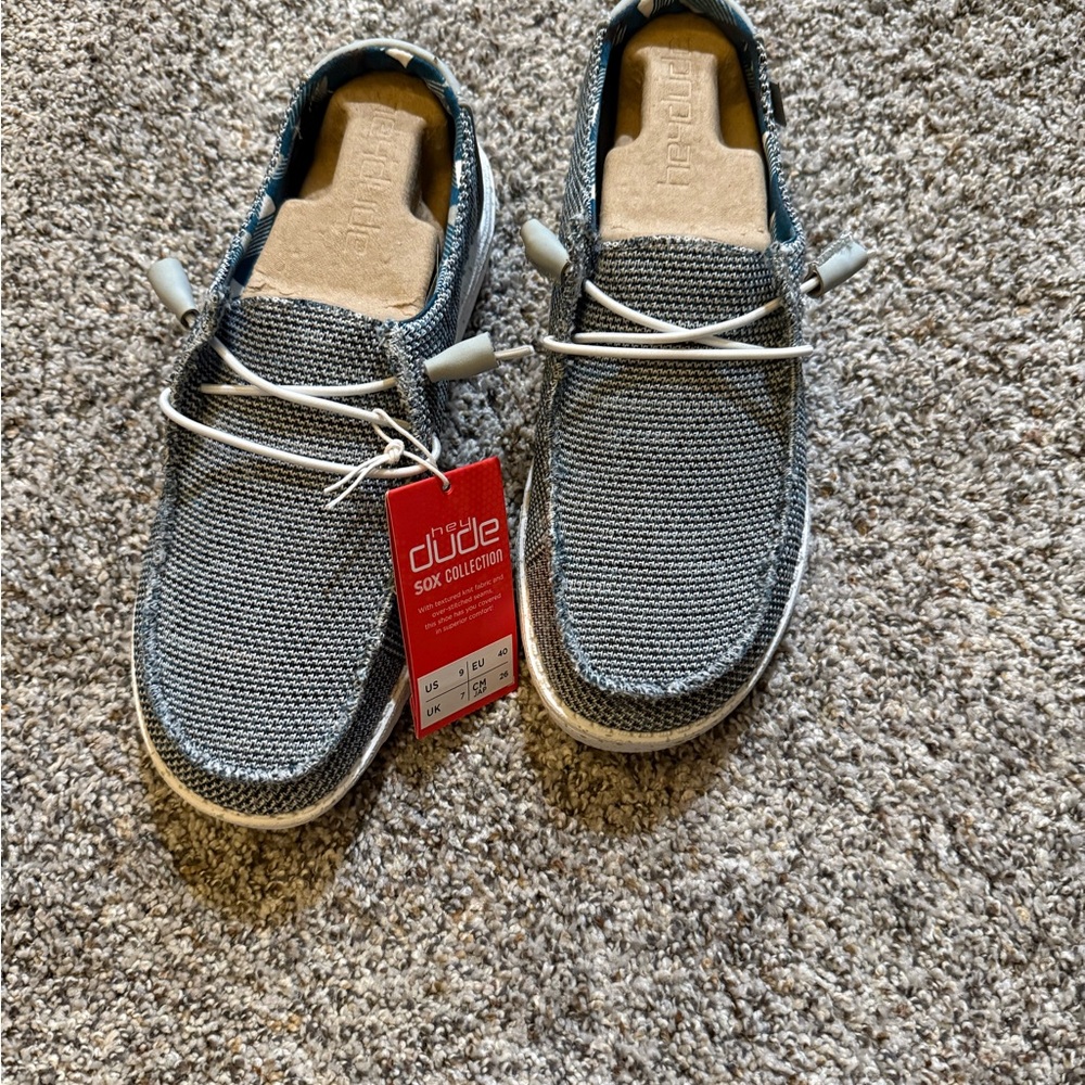 Hey Dude Gray Loafers with Moccasin Style